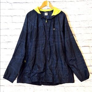 Russell Lightweight Hooded Jacket Blue Long Sleeve Zip Front Men’s Size XXL